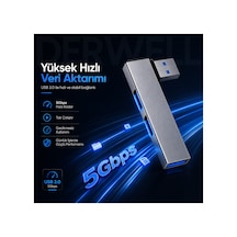Yeni 2026 3 Port Şık Minimalist Metal Gövde Usb Çoklayıcı Hub Laptop Bilgisayar Telefon İçin Kompakt Taşınabilir Çoklu Bağlantı Aparatı Aşırı Akım Ve Kısa Devre Korumalı Akıllı Hub Hızlı Data Aktarımı