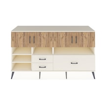 Kronos Konsol 8 Raflı 3 Çekmeceli 4 Kapaklı 176x59x99 Aytaşı-çam/ Aytaşı-çam/aytaşı
