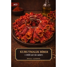 Diyarından Gaziantep Kurutmalık Biber Acı 1 Dizim 47-50 Adet