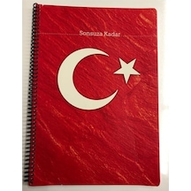 Gıpta Türk Bayraklı Sonsuza Kadar Kareli Spiralli Defter 80 Yprk