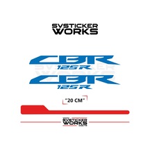 Honda Cbr 125r Sticker Uyumlu Yazı Yüksek Kalite Özel Kesim Folyo 2'li Set Mavi