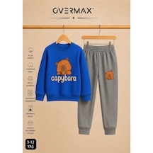 Overmax Capybara Baskılı Unisex Tasarım Çocuk Eşofman Takımı 3-12 Yaş Saks Mavisi Üst- Gri Alt - 916006437 Saks Mavisi Üst- Gri Alt