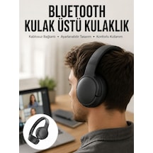 Kablosuz Bluetooth Kulaklık Kulak Üstü Ayarlanabilir Uzun Ömürlü Yeni Nesil - Bayi Depom