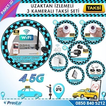 Taksi Kamera Seti 10 Uzaktan İzlemeli 3 Kameralı Wifi 4g 1 Tb Ha
