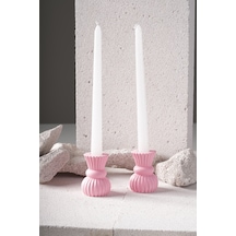 2li Şamdan Mumluk Set Pembe