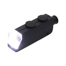 Mini Led Cep Mikroskop Büyüteç 60x 100x Zoom Lens Odak Takı