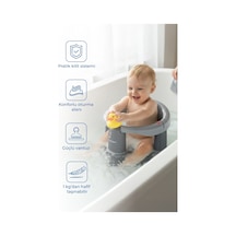 Babyjem - Önden Açılır Banyo & Mama Oturağı Gri