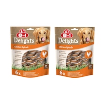 8in1 Delights Chicken Spirals Tavuklu Burgu Ödül 6 Lı X 2 Adet