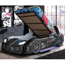 Arabalı Yatak, Audi Bazalı Kapıları Açılabilen Koltuklu Full Ledli Arabalı Yatak