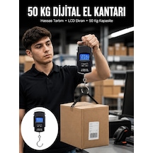 Mey İthalat 50 Kg Dijital El Terazisi Cep Tartısı El Kantarı Terazi Yeni Nesil