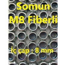 M8 Somun Fiberli İç Çap:8mm - 22 Adet