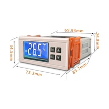 Pazly Stm-8080a+ Termostat -50 /+99 Hassas Sıcaklık Kontrolü - 12v/24v/220v, Abs Malzemeli