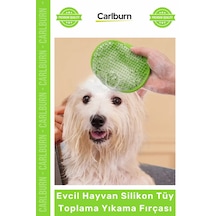 Petshopkedi Köpek Masaj Etkili Tüy Alıcı Tarak Evcil Hayvan Silikon Tüy Toplama Yıkama Fırçası