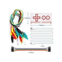 Arduino Atmega32u4 Geliştirme Kiti Buton Klavye Yön Algılayıcı Mini Usb Krokodil Dupont Kablo Atmel Arduino Çocuk Müzik