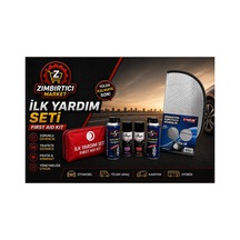 2' Li Lastik Tamir Kiti , 2' Li Araç İçi Klima Koku Giderici, Direksiyon Koruyucu Güneşlik & Çantalı Lüks Yanmaz Örtülü İlk Yardım Seti