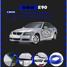 Bmw E90 Oto Araç Kapı Koruma Fitili 5metre Parlak Mavi Renk