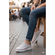 Pepita M643 Rahat Hafif Günlük Sneaker Hakiki Deri Erkek Ayakkabı Bej