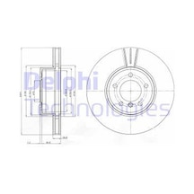 DELPHI BG9871C FREN DİSKİ ÖN (5D 324MM) E60 E61 E63 E64 5 SERISI
