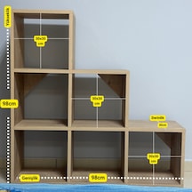 Mukotoys Basamak Raf Kitaplık Mdf 98x98 Meşe