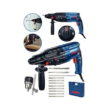 Dragro DRG-krc4200 Lacivert 4200 Çelik Şanzıman Bakir Sargili Kırıcı Delici Hilti Matkap 10 Adet Uç Yedek Mandren Yedek Uç