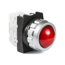 Emas H0K0XK H Serisi Plastik LED'li 100-230V AC Kırmızı 30 mm Sinyal