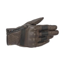 Alpinestars Rayburn V2 Korumalı Deri Motosiklet Eldiveni Kahverengi