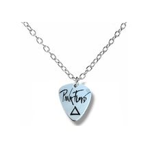 Pink Floyd Rock Grubu Pena Şeklinde Çift Taraflı Rock İşaretli Unisex Metal Kolye Çok renkli