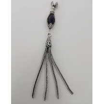 Soma Tesbih Özel Tasarım Zirkon Taşlı 925 Ayar Gümüş Püskül 3,61 G