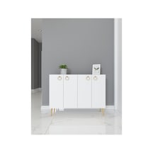 İnci 100 Cm Konsol, Çok Amaçlı Dolap Beyaz - Beyaz Beyaz-beyaz