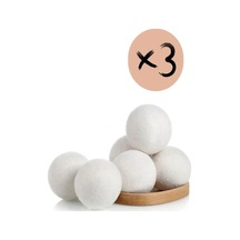 Ecoball 3 Adet Yün Kurutma Topları Doğal Yumuşatıcı Çamaşır Kurutma Makinesi Kurutma Topu Büyük 50+ Renkli