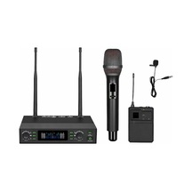 Ten, Profesyonel Uhf Kablosuz Mikrofon Seti El Ve Yaka Mikrofon 100 Kanal Lcd Ekranlı Sahne Ve Organizasyon Mikrofonu