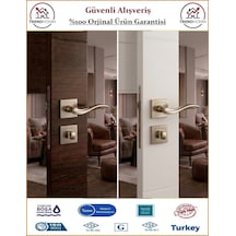 Çelebi Merdiven Rozetli İç Kapı Kolu - Parlak Nikel - Wc Banyo