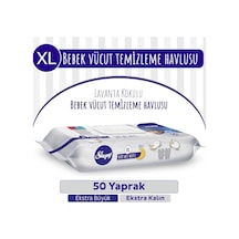 Xl Lavanta Kokulu Bebek Vücut Temizleme Havlusu 50 Yaprak 1000'li Set