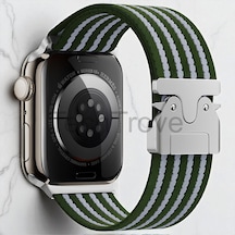 Apple Uyumlu Watch 49/46/45/44/42 Mm Series 10/9/8/7/6/5/4/3/se/ultra Kordon Naylon Kumaş Hasır Örgülü