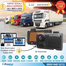 4g Uzaktan İzlemeli 2 Kameralı Wifi Gps Yapay Zeka Destekli Akıllı Dashcam Kamyon Tır Kamera Sistemi
