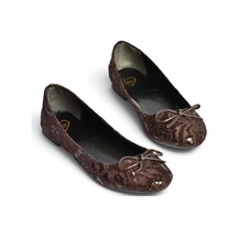 Fox Shoes Z726243404 Kahverengi Kumaş Kadın Babet