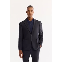 Avva Erkek Lacivert Mono Yaka Bi-stretch Su İtici Kırışmaz Blazer Comfort Slim Fit Ceket A52y4009