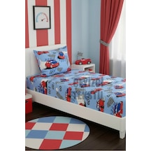 Lastikli Çarşaf Ve 1 Yastık Kılıfı - Arabalı Model - Tek Kişilik Çok Renkli