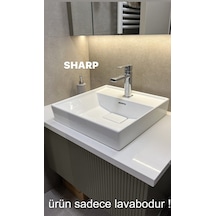 Turkuaz Seramik Cerastyle Sharp 60 x 48 CM Etajerli Lavabo