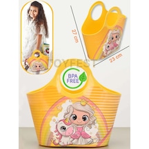 Toyfest Çok Amaçlı Sarı Çocuk Günlük & Plaj Çantası - Unicorn Prenses Model 5 Lt