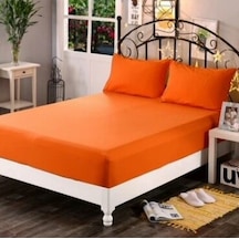 Turuncu Renk Lastikli Çift Kişilik Çarşaf Seti Ranforce Pamuklu Turuncu Renk Lastikli Çift Kişilik Çarşaf Seti Ranforce Pamuklu