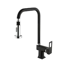 Vilas Dallas Siyah Kare 360 Derece Başlık Eviye Mutfak Bataryası