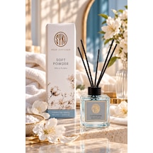 Premium Çubuklu Oda Kokusu 100 Ml Cam Şişe Reed Diffuser Pudra