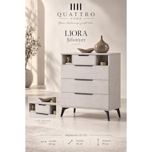 Liora 4 Çekmeceli Şifonyer Beyaz