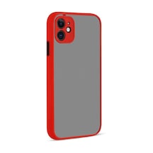 Apple iPhone Uyumlu   12 Kılıf Montreal Silikon Kapak - Kırmızı