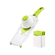 Yaozixa Paslanmaz Çelik Mutfak Dilimleyici - 5 Bıçaklı Ayarlanabilir Sebze Ve Peynir Rendeleyici Yeşil