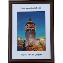 21x30 A4 Ebatlarında Kahverengi Çerçeve