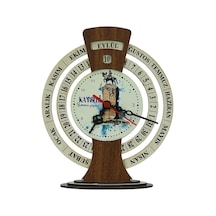 E38 El İşçiliği Kayseri Atatürk Heykeli Takvimli Masa Saati 25x20 Cm- 6011