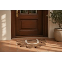 Nakkaş Home Kapı Yarım Ay Jüt Önü Paspası 50x70