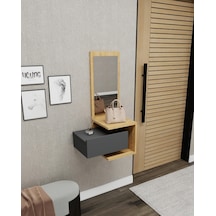 Arnetti Stella Aynalı Dresuar Duvara Monte Antrasit , Safirmeşe Antrasit - Safirmeşe